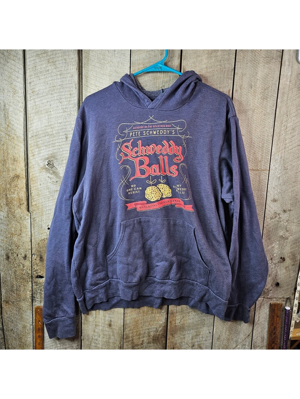 Pete Schweddy's Schweddy Balls SNL Hoodie Men's XL Pullover Activewear